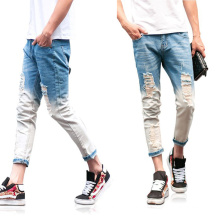 Benutzerdefinierte Mens Fashion Holes Design Wash Skinny Jeans